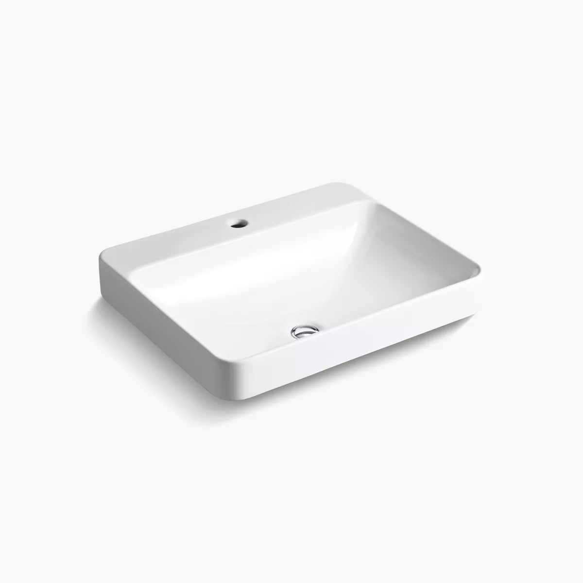 Forefront™ Rectangular Vessel Lavatory W/Faucet Deck with single faucet hole