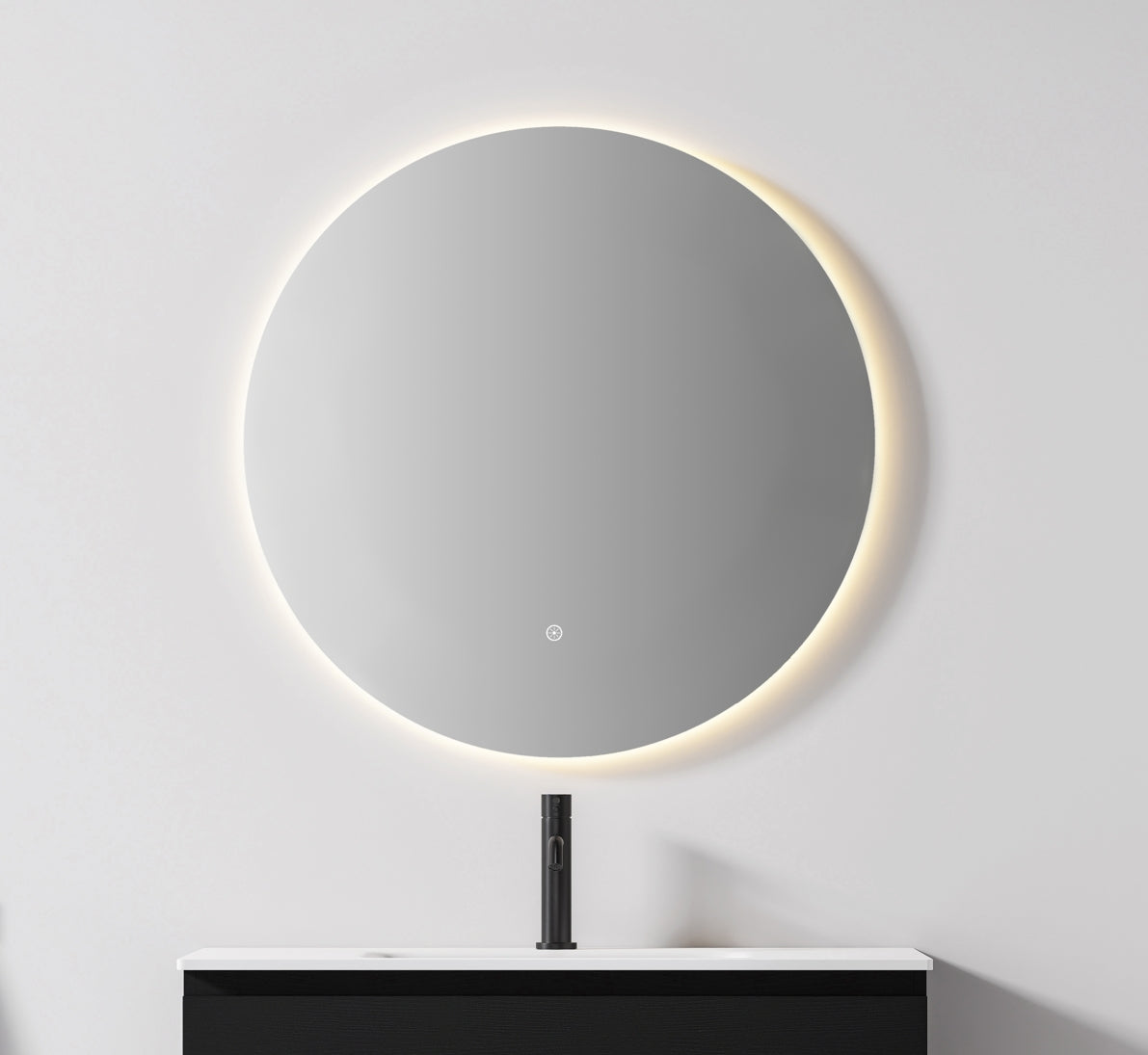 KB Sirra Round Backlit LED Mirror with Demister (KB-RD-800)