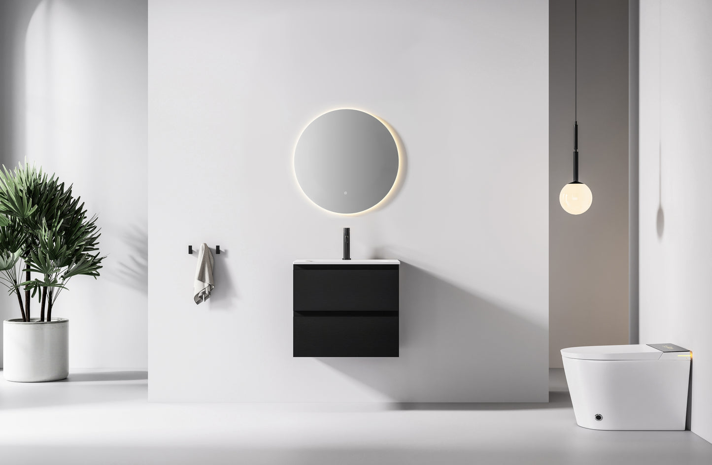 Nora Verona Round Backlit LED Mirror with Demister (JM-RD-600BL)