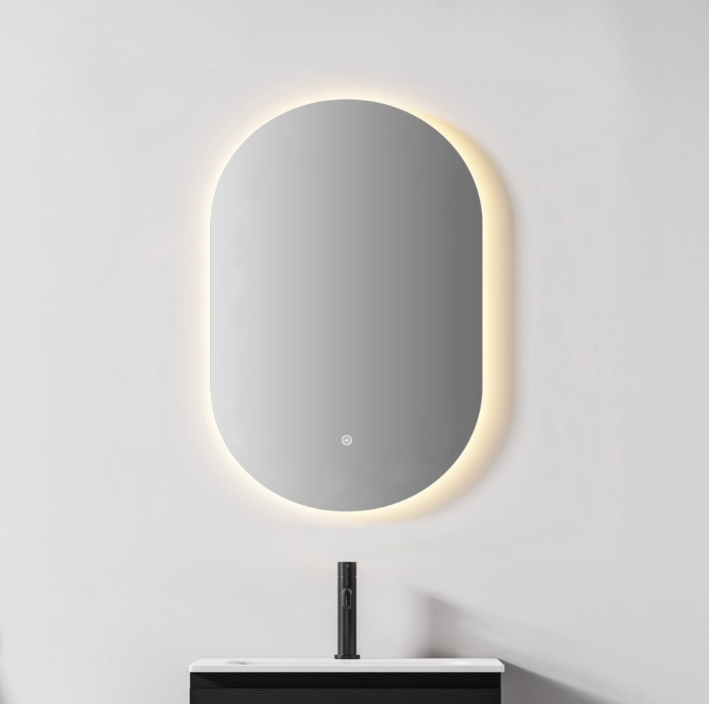 KB Sirra Oval Backlit LED Mirror with Demister (KB-OVAL-6090)