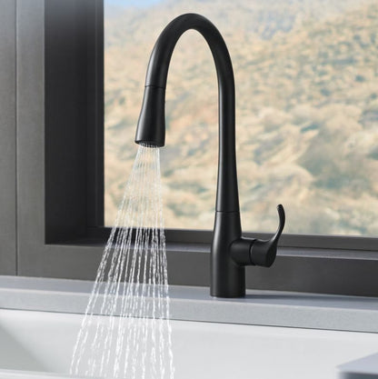Kohler Simplice Pulldown Kitchen Mixer Matte Black (596T-4E-BL)