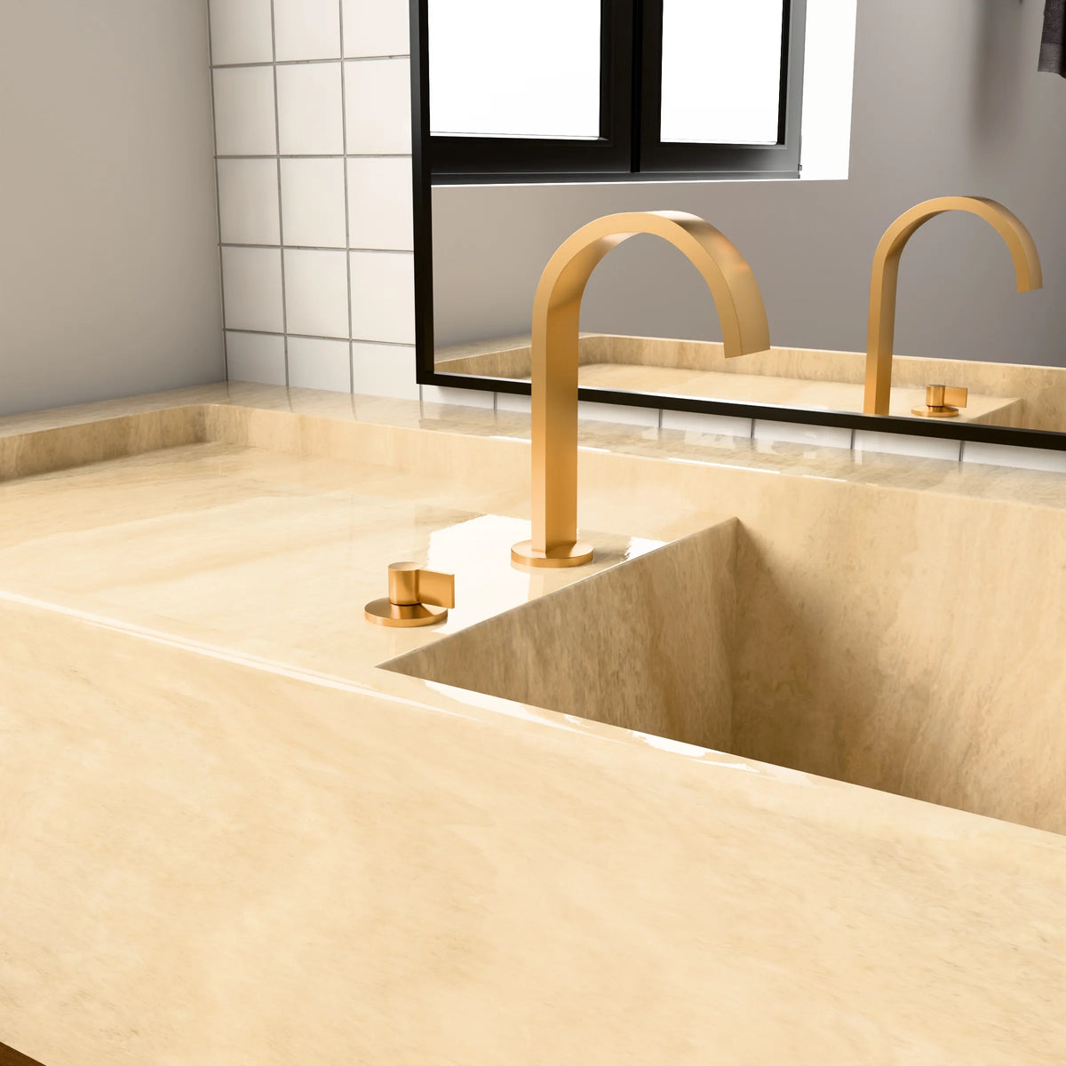Kohler Components Hob Basin Spout Brushed Brass (77968T-ND-2MB)