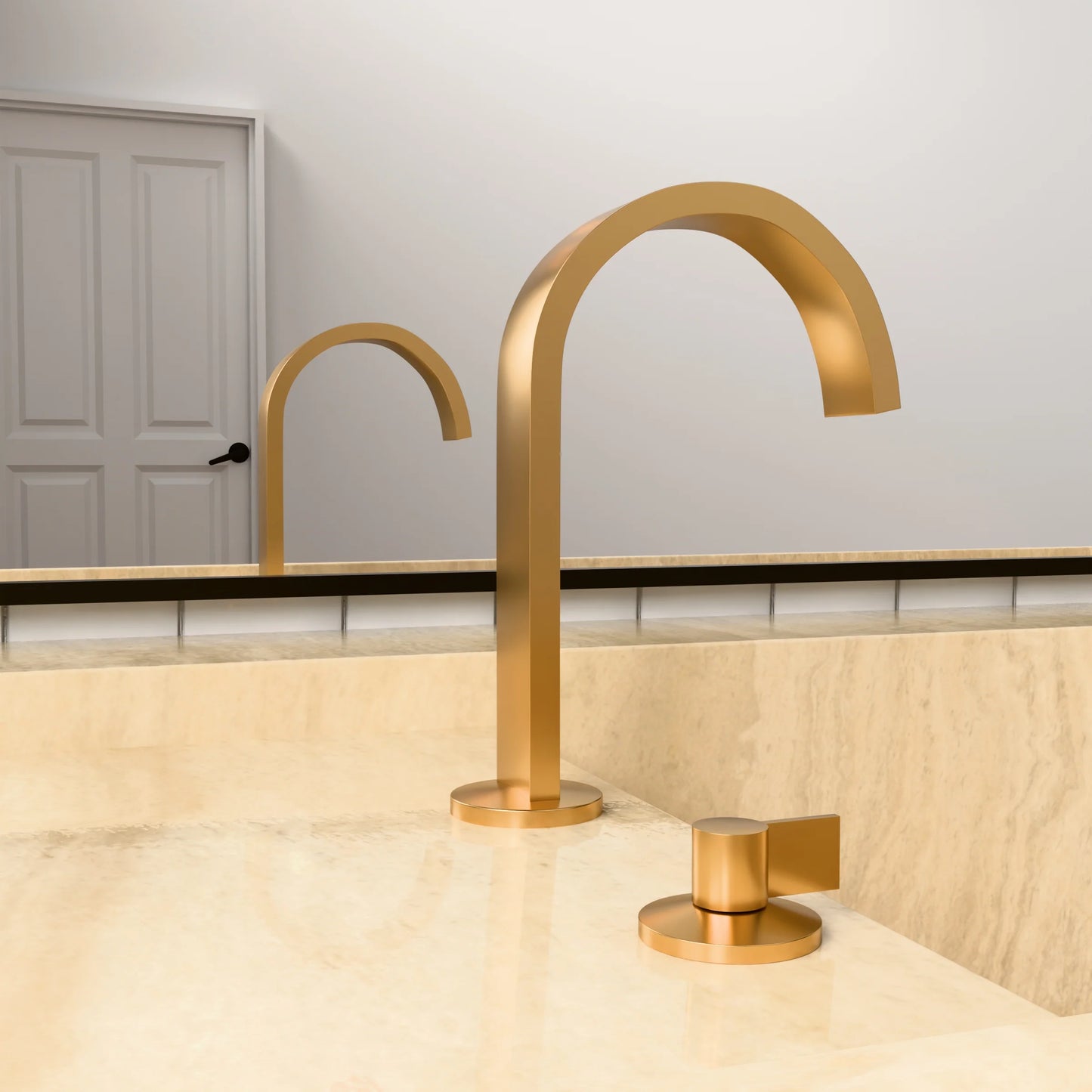 Kohler Components Hob Basin Spout Brushed Brass (77968T-ND-2MB)