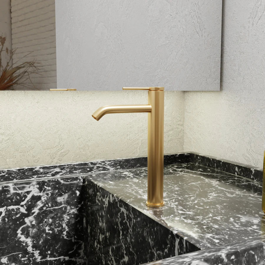 Kohler Components Super Tall Single Lever Basin Mixer Brushed Brass (77960T-4AND-2MB)