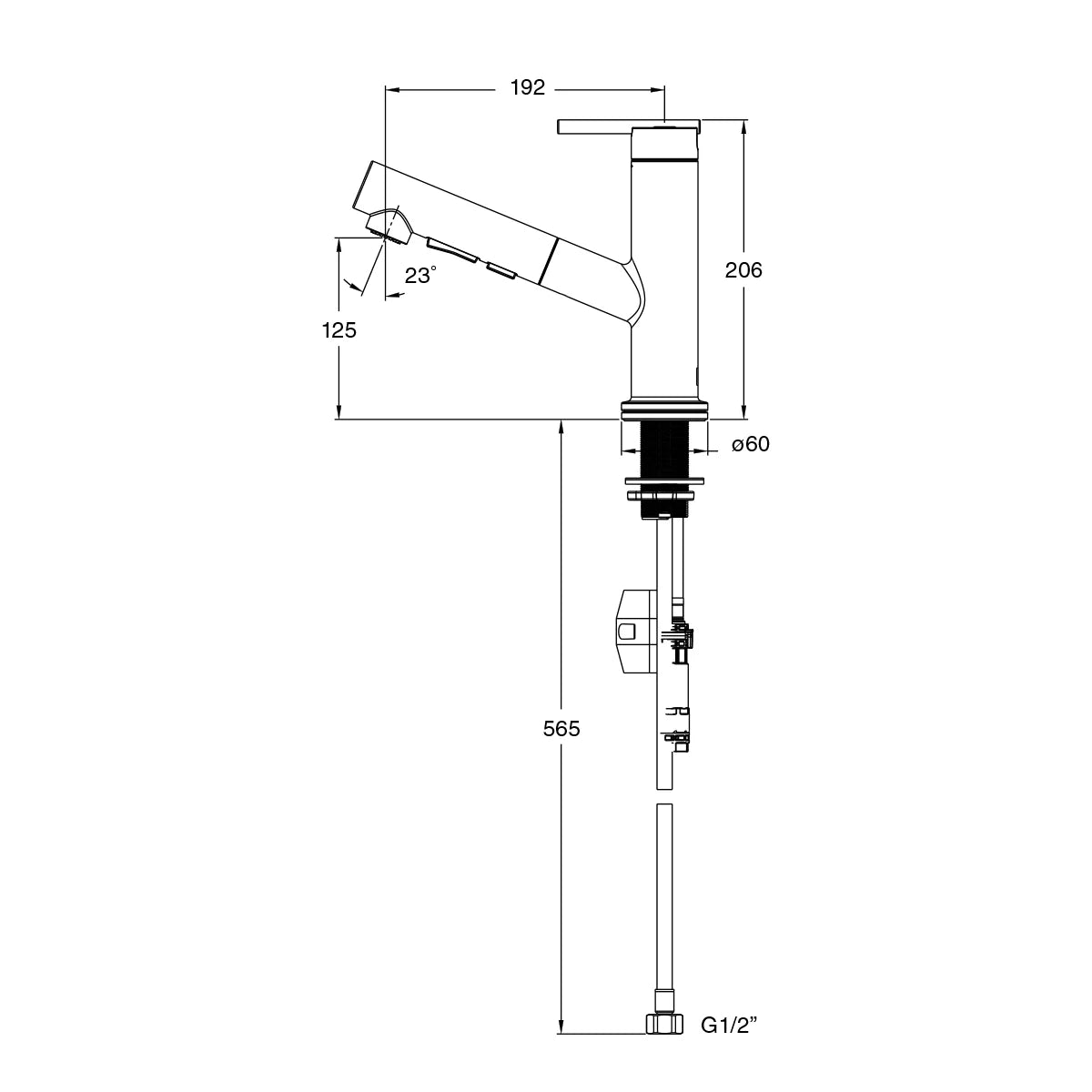 Kohler Crue Pull-Out Kitchen Mixer Chrome (22976T-4E-CP)