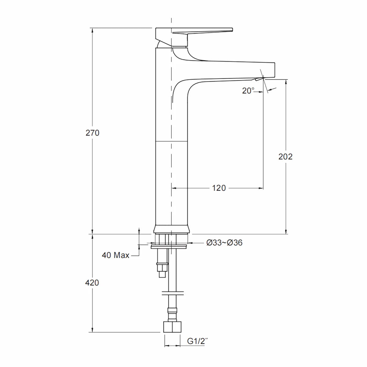 Kohler Taut Tall Basin Mixer Chrome (74026T-B4ND-CP)