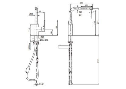 Kohler Aleo Pull-Out Kitchen Faucet Brushed Brass (99175T-4E-2MB)