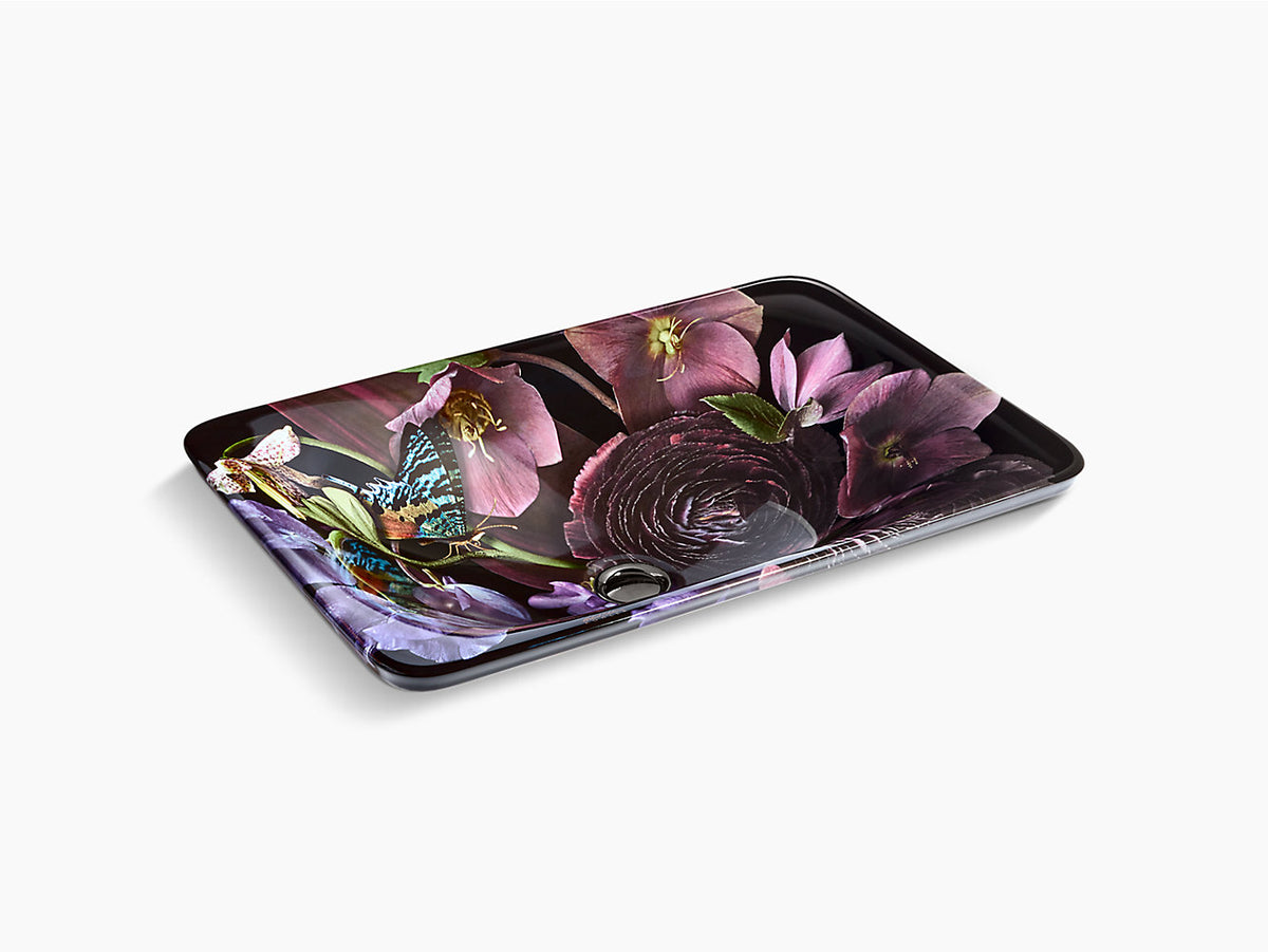 Kohler Dutchmaster Rectangular Vessel Basin Midnight Floral (30334-DM2-0)