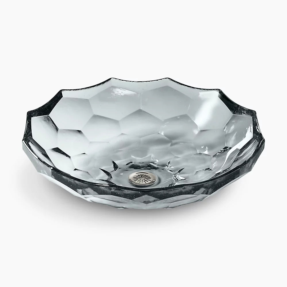 Briolette™  Faceted Glass Vessel, no overflow