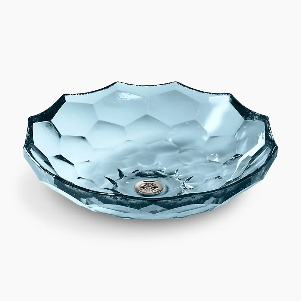Briolette™  Faceted Glass Vessel, no overflow