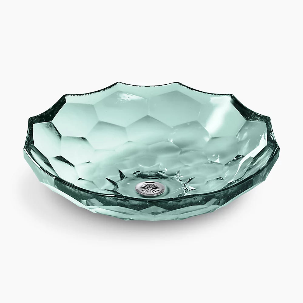 Briolette™  Faceted Glass Vessel, no overflow