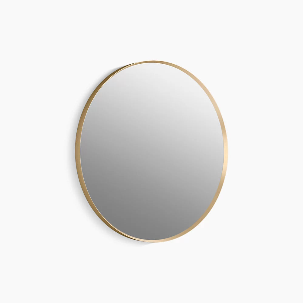 Kohler Essential Round Decorative Mirror 28" Modern Brushed Gold (26050-BGL)