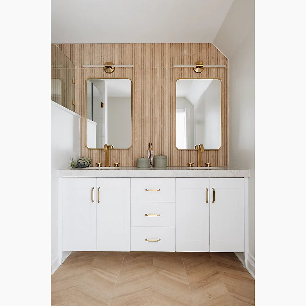 Kohler Essential Rectangle Decorative Mirror 22" x 34" Modern Brushed Gold (26052-BGL)