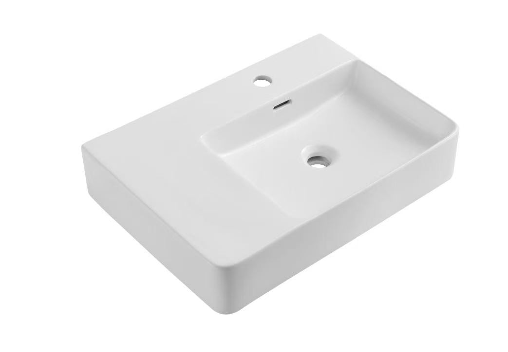 KB Square Asymmetric Wall Hung Basin Right Hand Bowl - KB-LV2655R