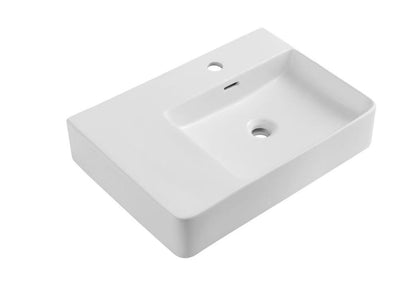 KB Square Asymmetric Wall Hung Basin Right Hand Bowl - KB-LV2655R
