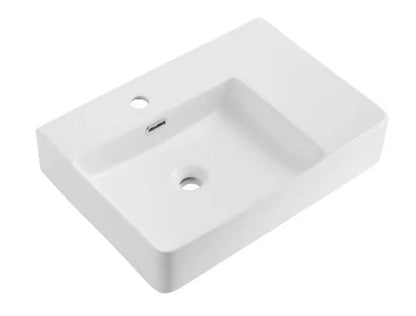 KB Square Asymmetric Wall Hung Basin Left Hand Bowl - KB-LV2655L