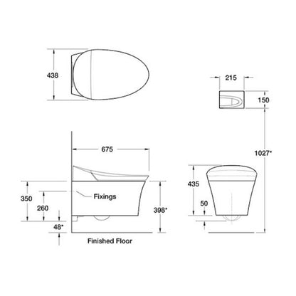 Kohler Veil Intelligent Wall Hung Toilet (5402A-0)
