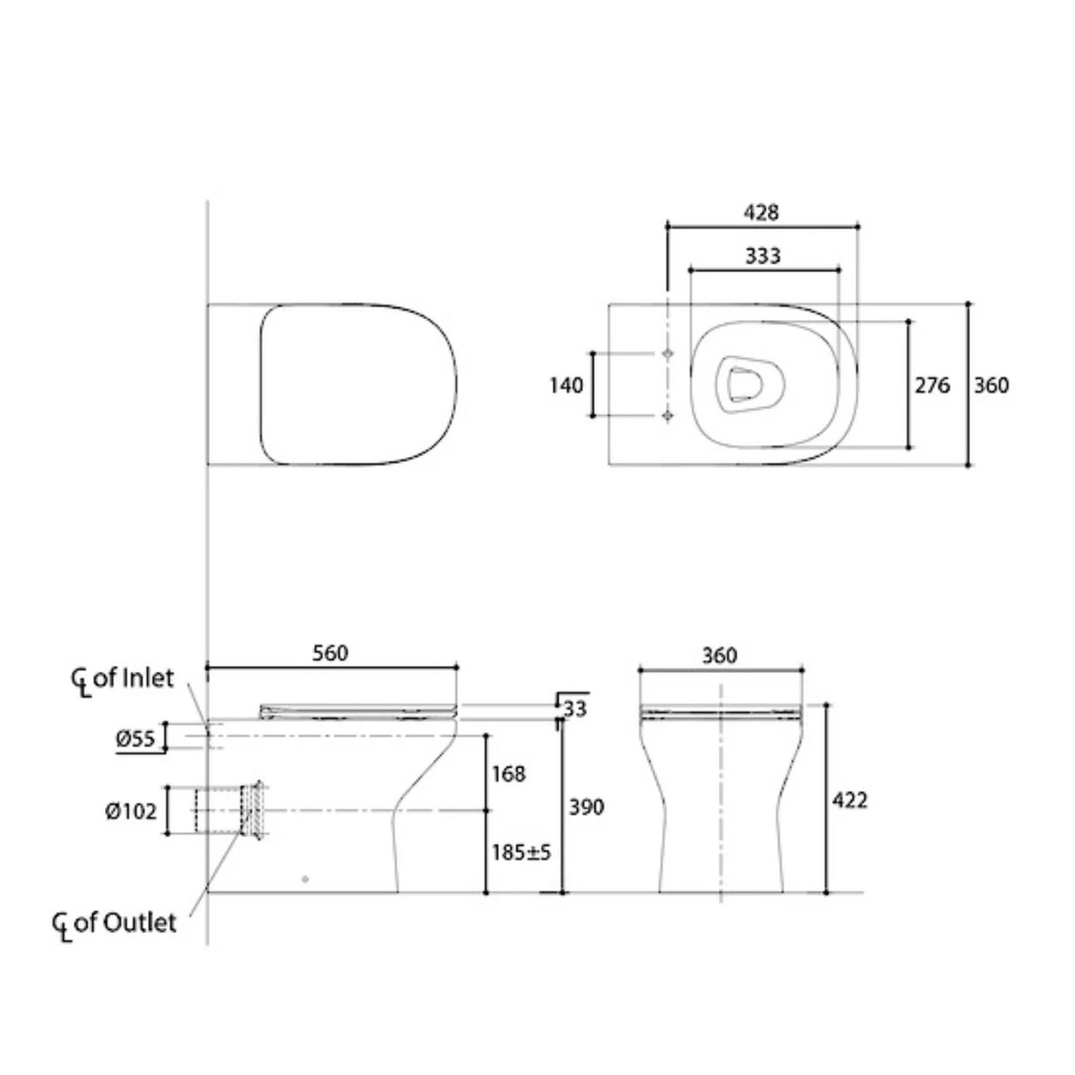 ModernLife Wall Faced Toilet With Elite Seat