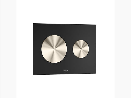 Skim Pneumatic In-Wall Tank Face plate in black glass