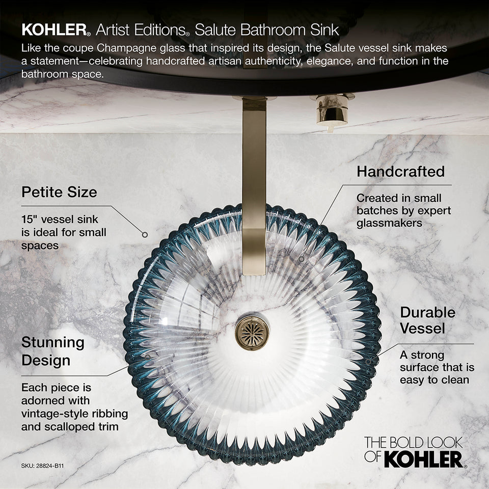 Kohler Salute Glass Vessel Basin (28824-B11)