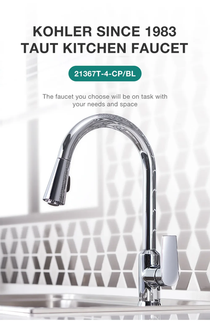 Kohler Taut Pull Out Spray Kitchen Mixer Chrome (21367T-4E-CP)