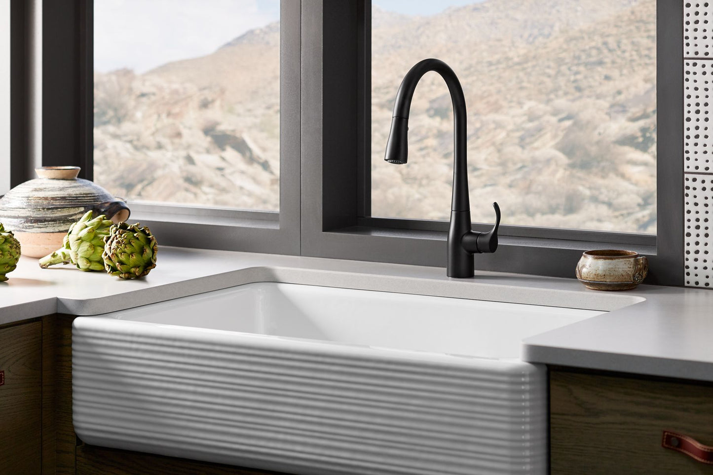 Kohler Simplice Pulldown Kitchen Mixer Matte Black (596T-4E-BL)