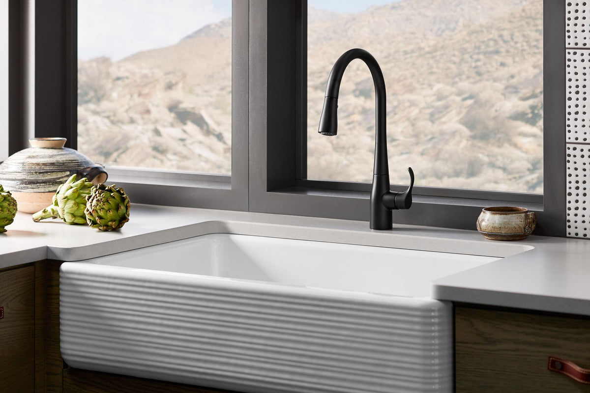 Kohler Simplice Pulldown Kitchen Mixer Matte Black (596T-4E-BL)