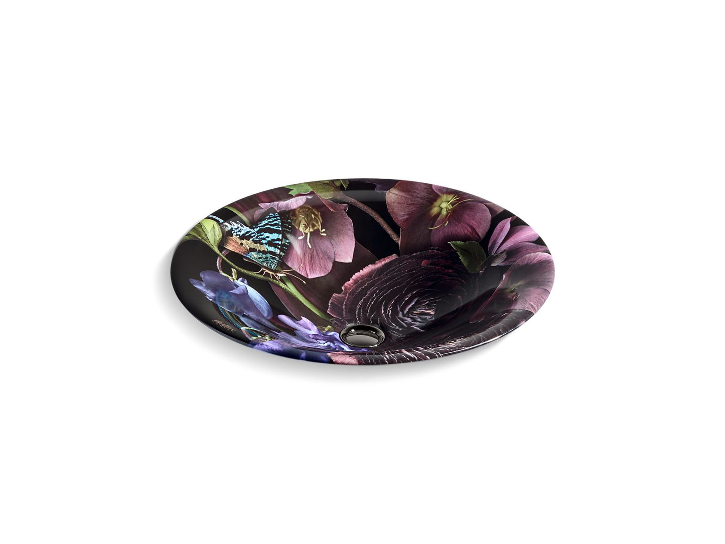 Kohler Dutchmaster Round Vessel Basin Midnight Floral (30333-DM2-0)