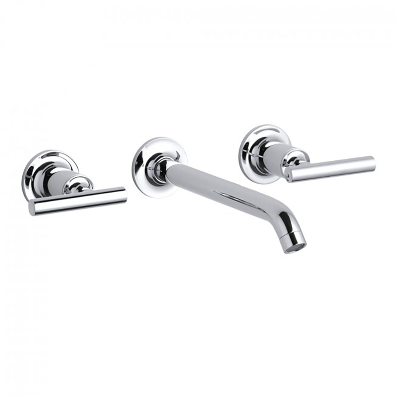 Purist Wall Mount Basin Set with 210mm Spout-Chrome