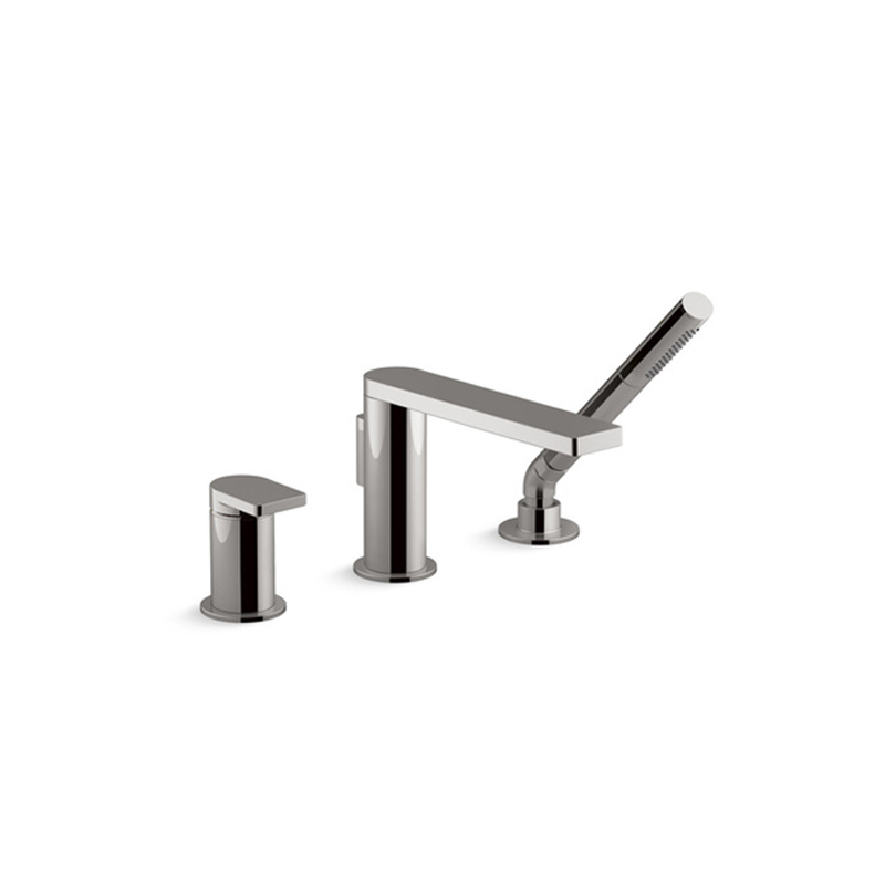 Composed 3TH Bath Filler with Hand Shower-Titanium
