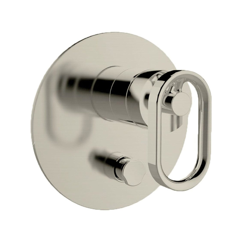 Components Shower/Bath with Diverter Thin Trim Industrial Handle-Brushed Nickel